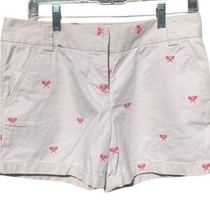 J. Crew White and Pink Bermuda Shorts Size 8. In Excellent Condition.